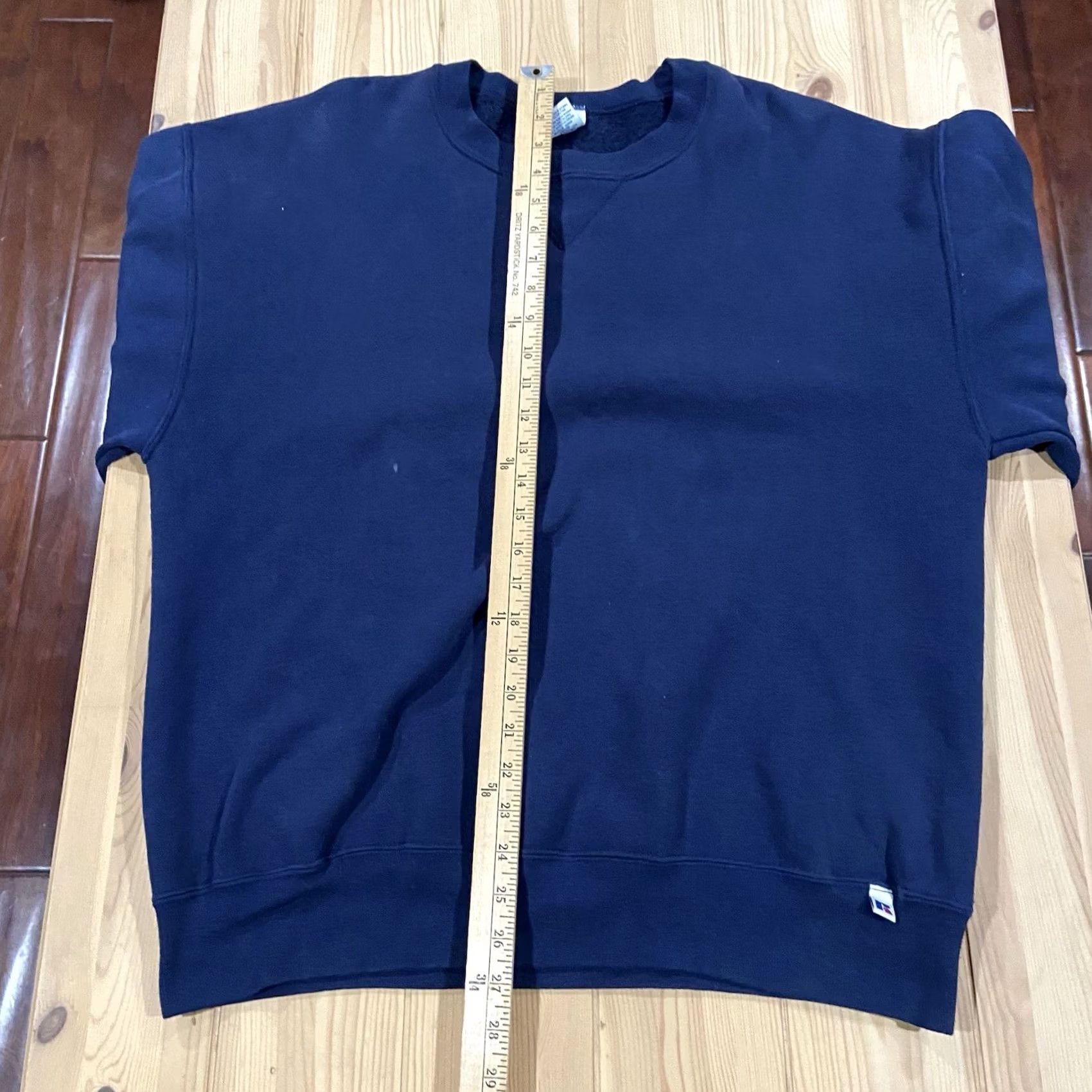 Russell Athletic VINTAGE Russell Athletic Sweatshirt Crewneck Navy Blue 90s Distressed Logo Embroidered Men L Size US L / EU 52-54 / 3 - 7 Thumbnail
