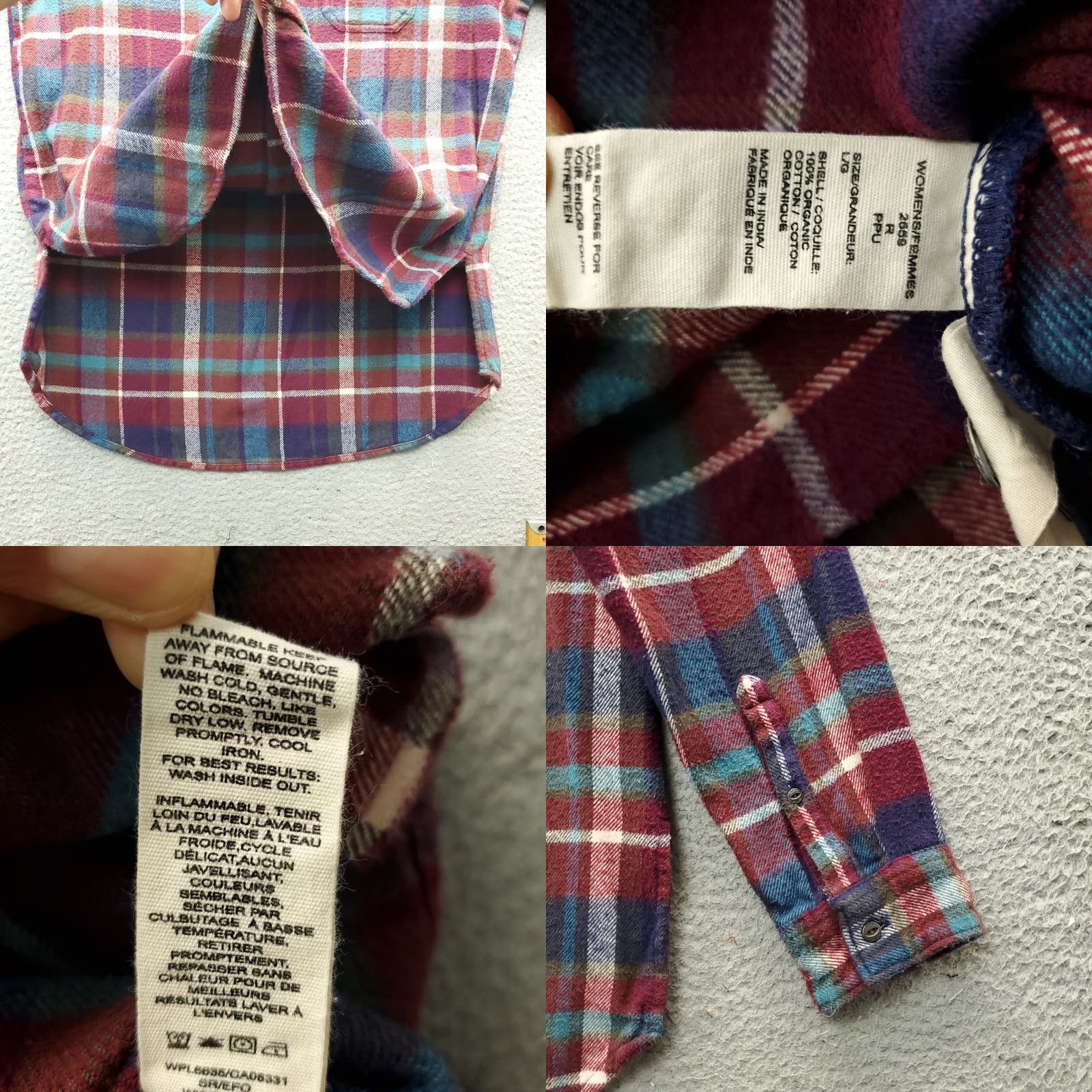 Vintage Woolrich Shirt Womens L Plaid Button-Up Collar Pocket Casual Shirt Women Size L / US 10 / IT 46 - 8 Thumbnail