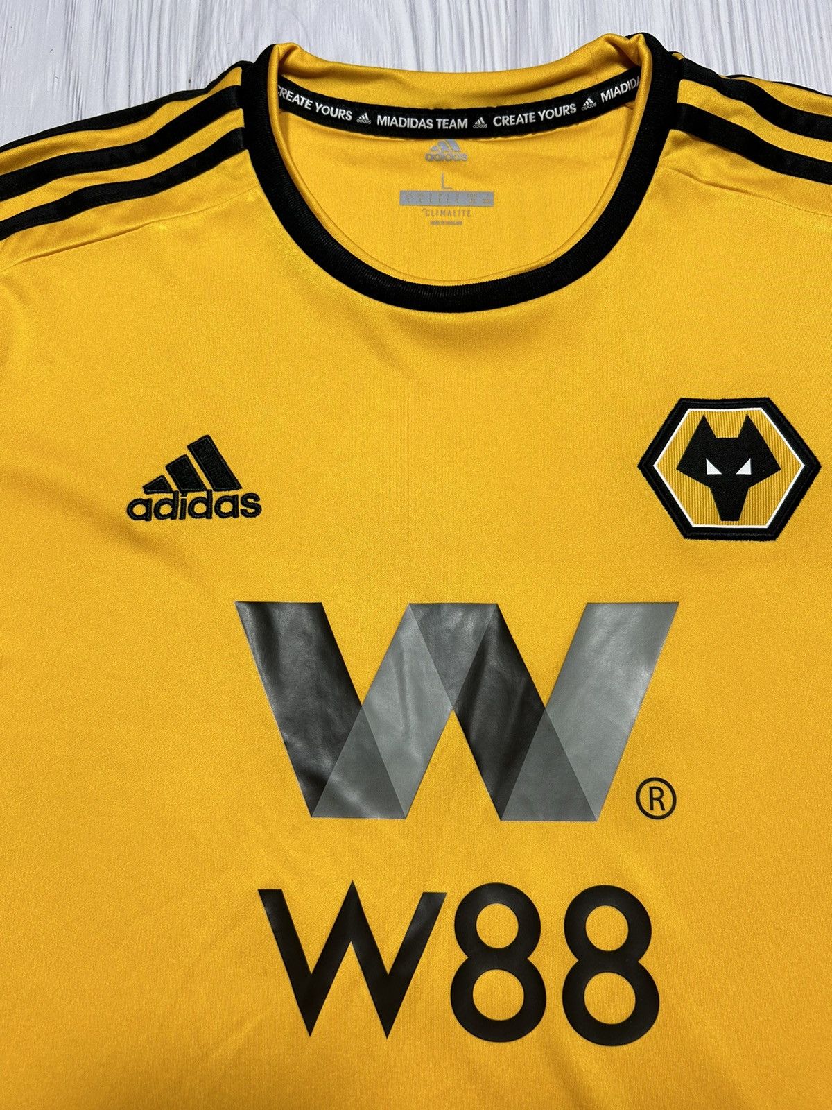 Adidas Wolverhampton 2018/19 Adidas Soccer Jersey Size L Size US L / EU 52-54 / 3 - 6 Thumbnail