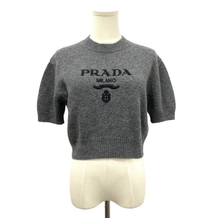 Prada Prada Embroidered Logo Wool Sweater Size M Size US M / EU 48-50 / 2 - 1 Thumbnail