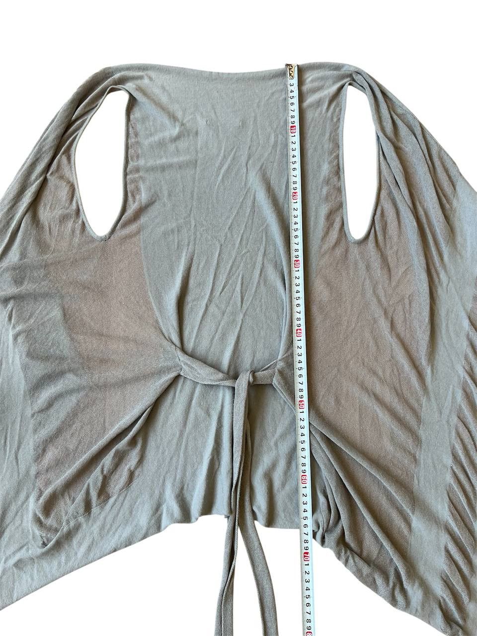 Sarah Pacini SARAH PACINI GRAY VISCOSE ASYMETRICAL SLEEVELESS CARDIGAN OS Size S / US 4 / IT 40 - 2 Thumbnail