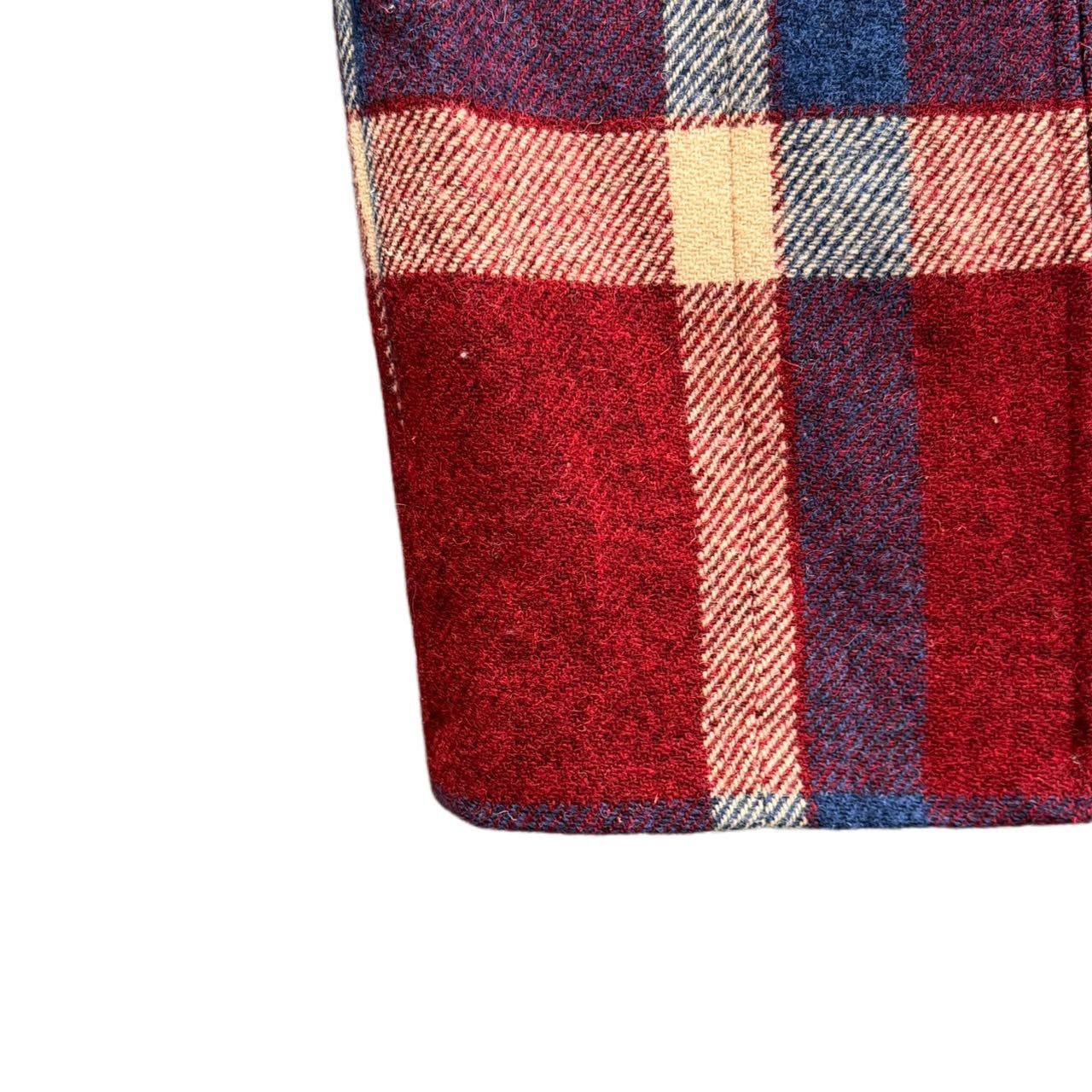 Chanel Chanel Red Plaid Wool Skirt K26WX Size 25" / US 0 / IT 36 - 4 Thumbnail