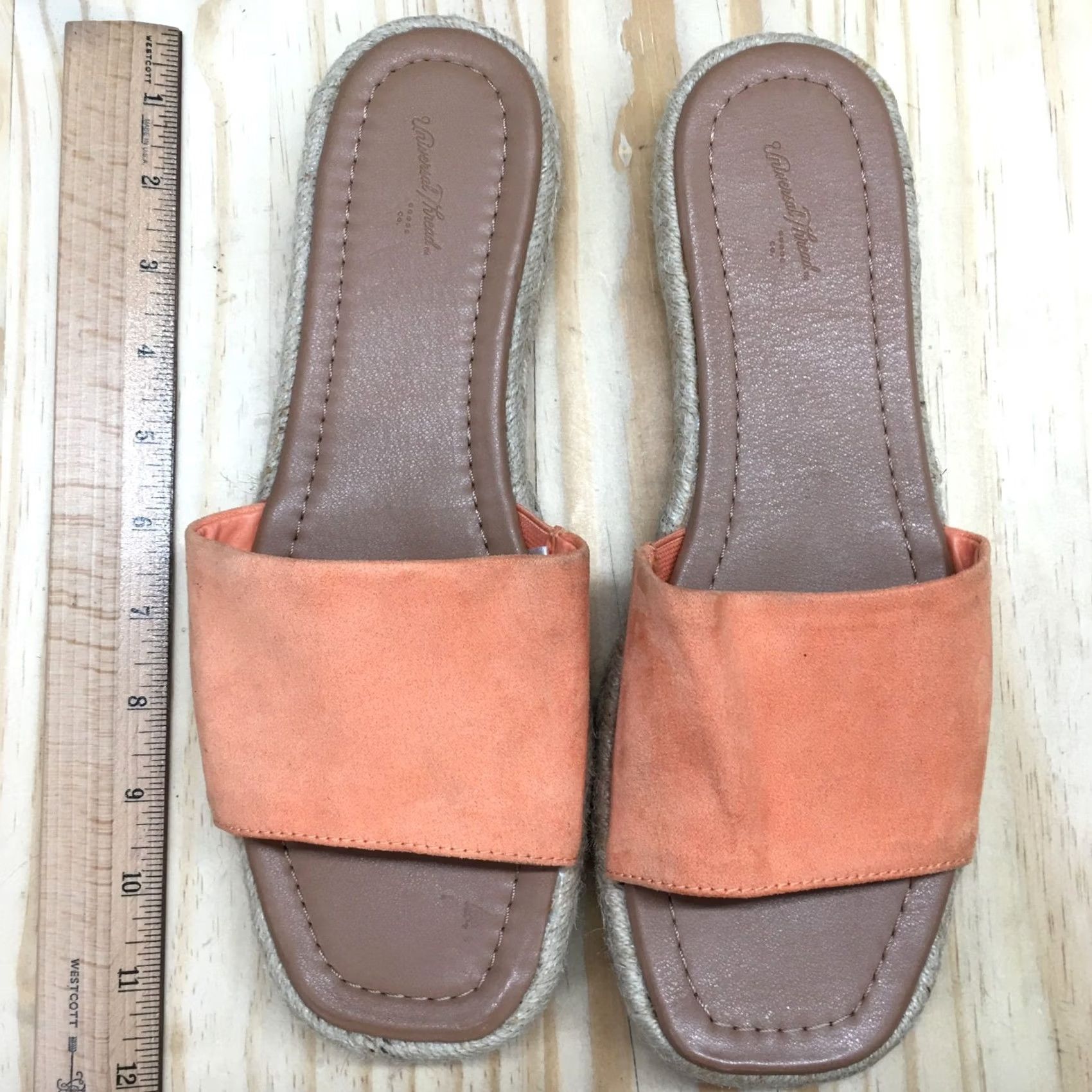 Vintage Universal Thread Sandals Womens 10 Maren Slip On Espadrille Slide Orange Sandal Size US 10 / IT 40 - 7 Thumbnail
