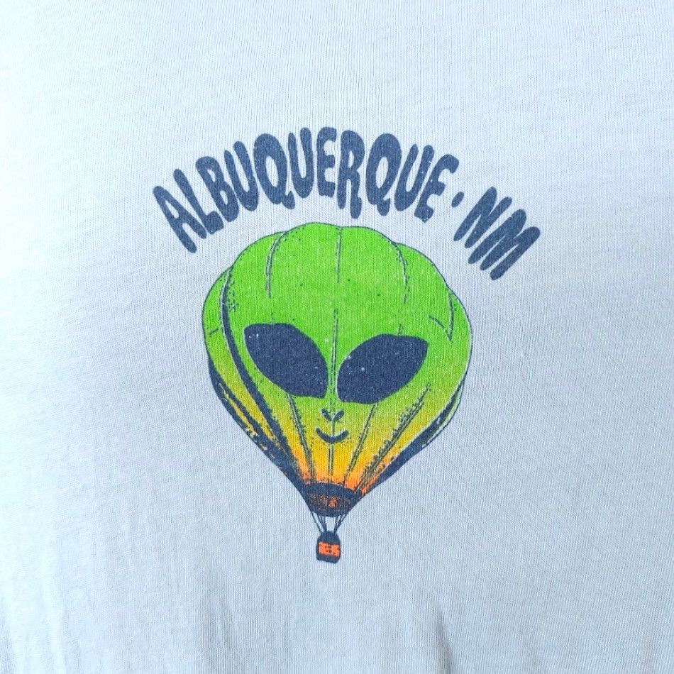 Vintage Nike Shirt Albuquerque New Mexico Alien Hot Air Balloon Blue XL Mens Shirt Size US XL / EU 56 / 4 - 3 Thumbnail