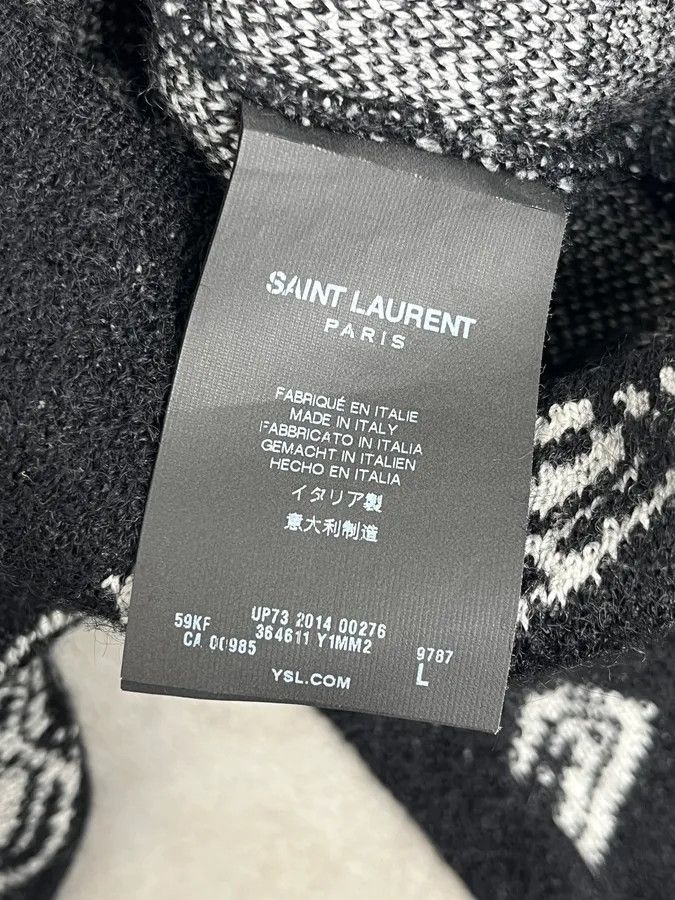 Saint Laurent Paris SS2014 Saint Laurent Black Wool Mohair Revolver Sweater by Hedi Slimane Size S / US 4 / IT 40 - 9 Thumbnail
