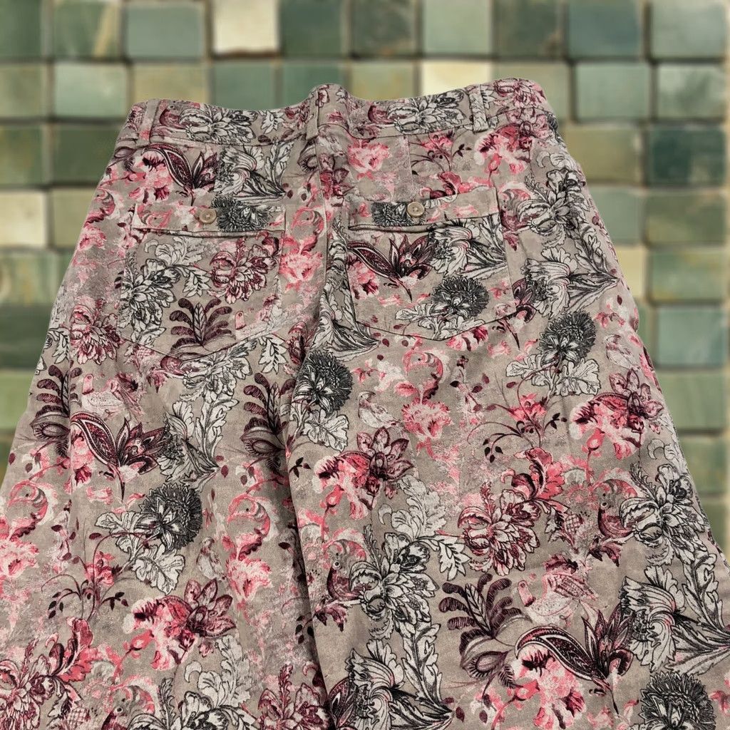 Vintage Chico's Pants Boho Floral High Rise Wide Leg Pull On Elastic Cotton Rayon Spandex Straight Front Pockets Regular 1 33W 26L Womens Modern Vintage: No Size 24" / US 00 / IT 34 - 1 Thumbnail