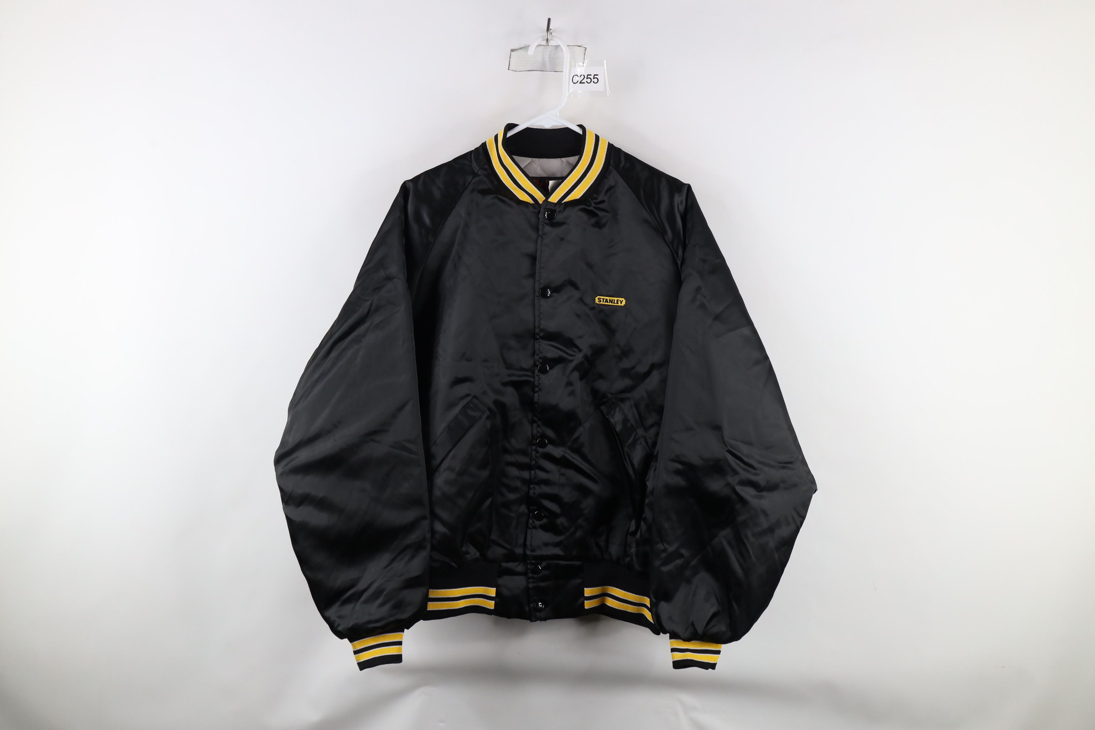 Vintage Vintage 80s Streetwear Stanley Tools Satin Bomber Jacket USA Size US XL / EU 56 / 4 - 1 Thumbnail