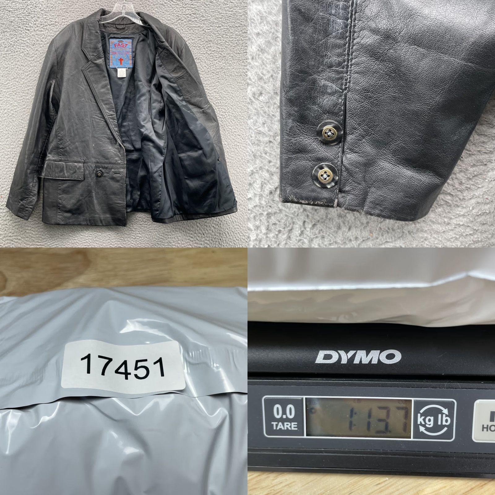 Skin Fast Leather Lamb Skin Jacket Men Small Blazer Coat Moto Biker Academia Corpcore Fashion? Size 36R - 8 Thumbnail