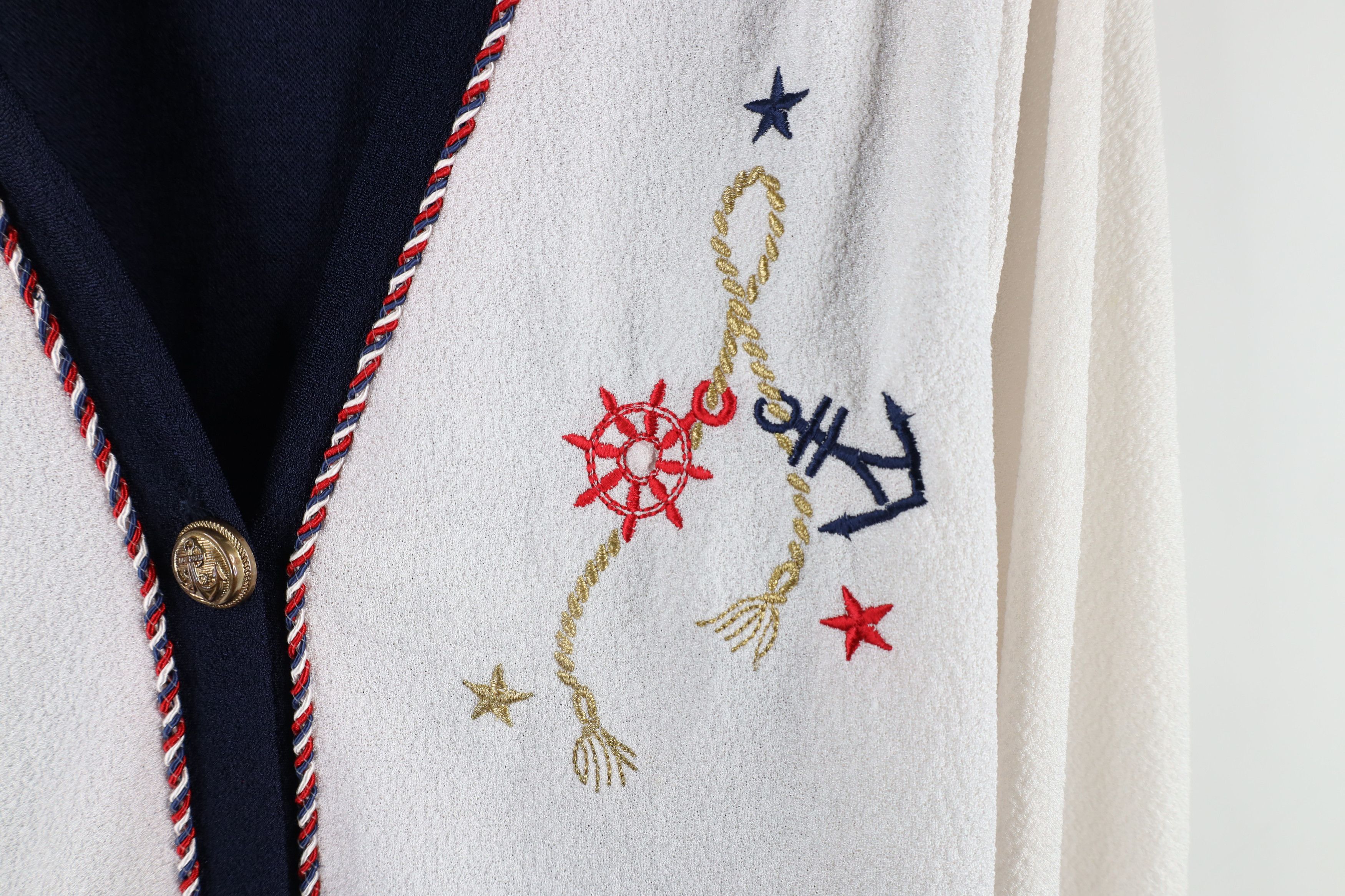 Vintage Vintage 90s Streetwear Sailing Knit Cardigan Sweater USA Size M / US 6-8 / IT 42-44 - 4 Thumbnail