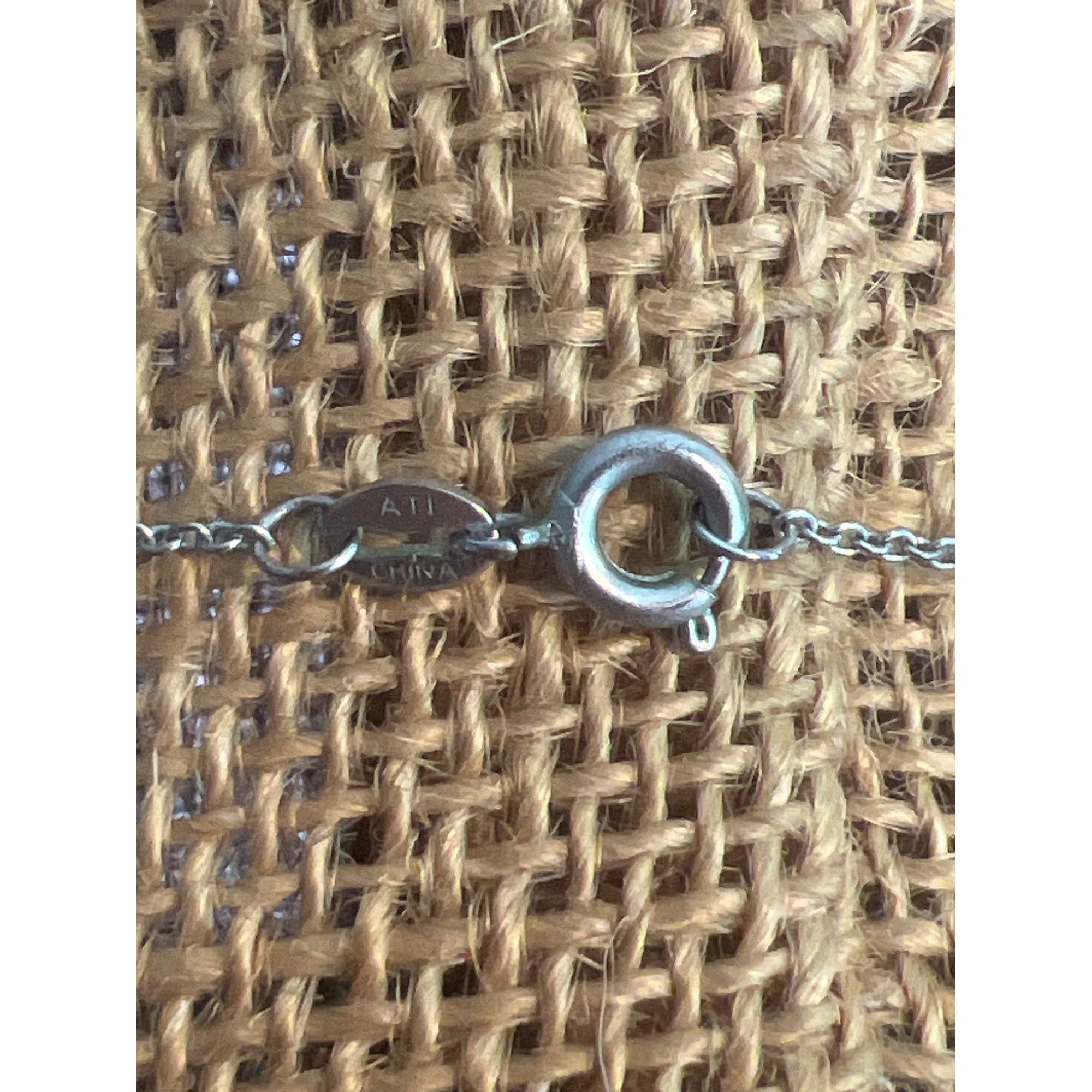 Other Vintage ATI Sterling Silver Pendant Necklace Open Work Filag Size ONE SIZE - 5 Thumbnail