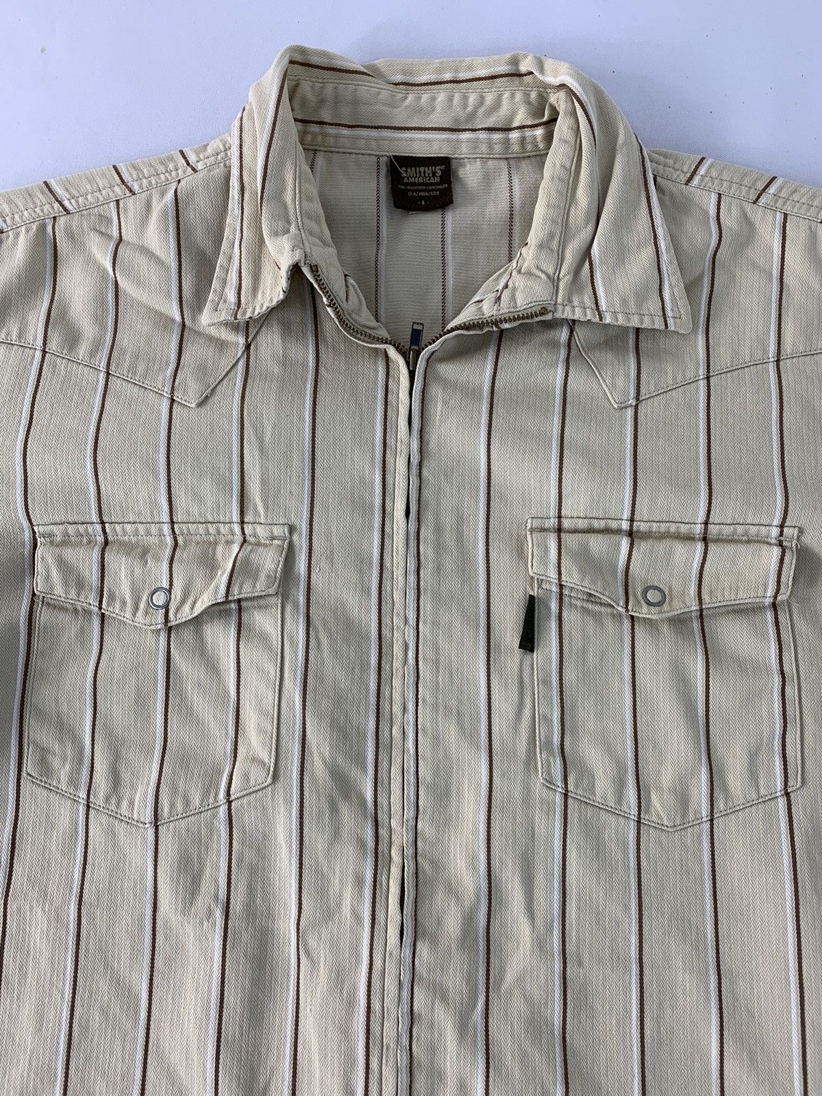 Smith's American 90s Smith’s American Chevron Striped Design Zipper Style Size US L / EU 52-54 / 3 - 3 Thumbnail