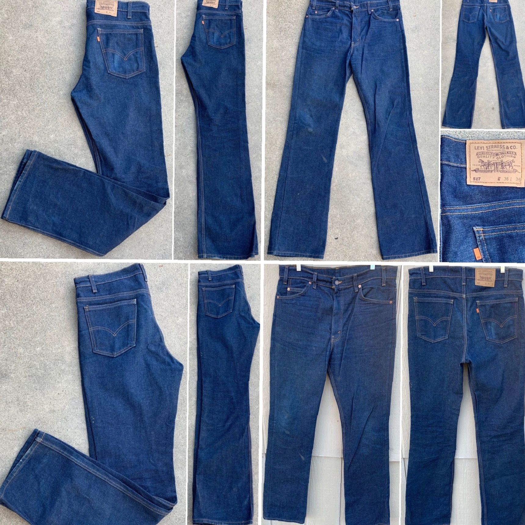 Levi's VINTAGE Levi's Jeans 517 Men Orange 36x37 1/2 W 38 L 37 1/2 5-Pocket USA Rise High 12+ Cotton Denim Jeans Size US 36 / EU 52 - 3 Thumbnail