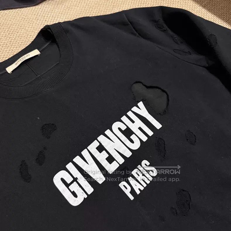 Givenchy Givenchy Ripped Destroyed Long Sleeve Hoodie Size US M / EU 48-50 / 2 - 3 Thumbnail