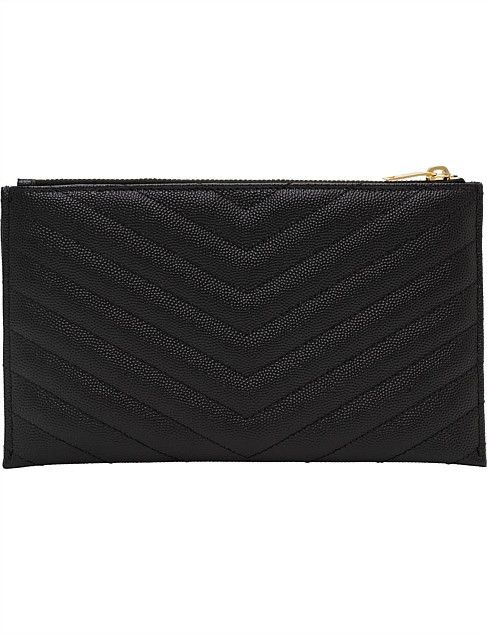 Saint Laurent Paris o1b1hav110125 Size: OS / Cassandre Matelasse Pouch in Black Size ONE SIZE - 3 Thumbnail