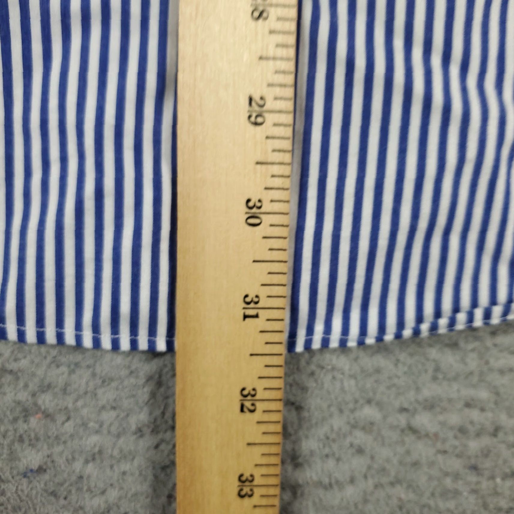 Ralph Lauren Ralph Lauren Dress Shirt Mens 16.5 Blue Striped Long Sleeve Button-Down Regular Fit Non-Iron Size 42R - 5 Thumbnail