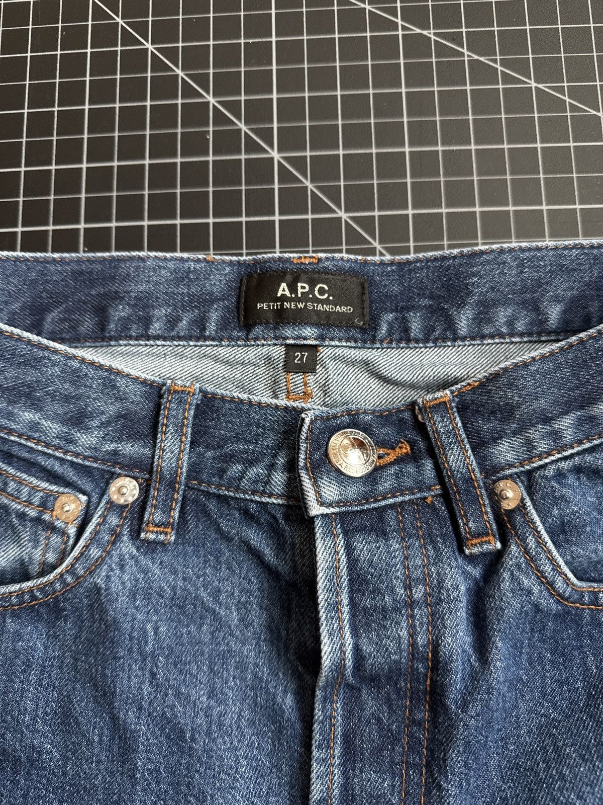 A.P.C. Petit New Standard Jeans - Stone Washed Indigo Size US 27 - 6 Thumbnail