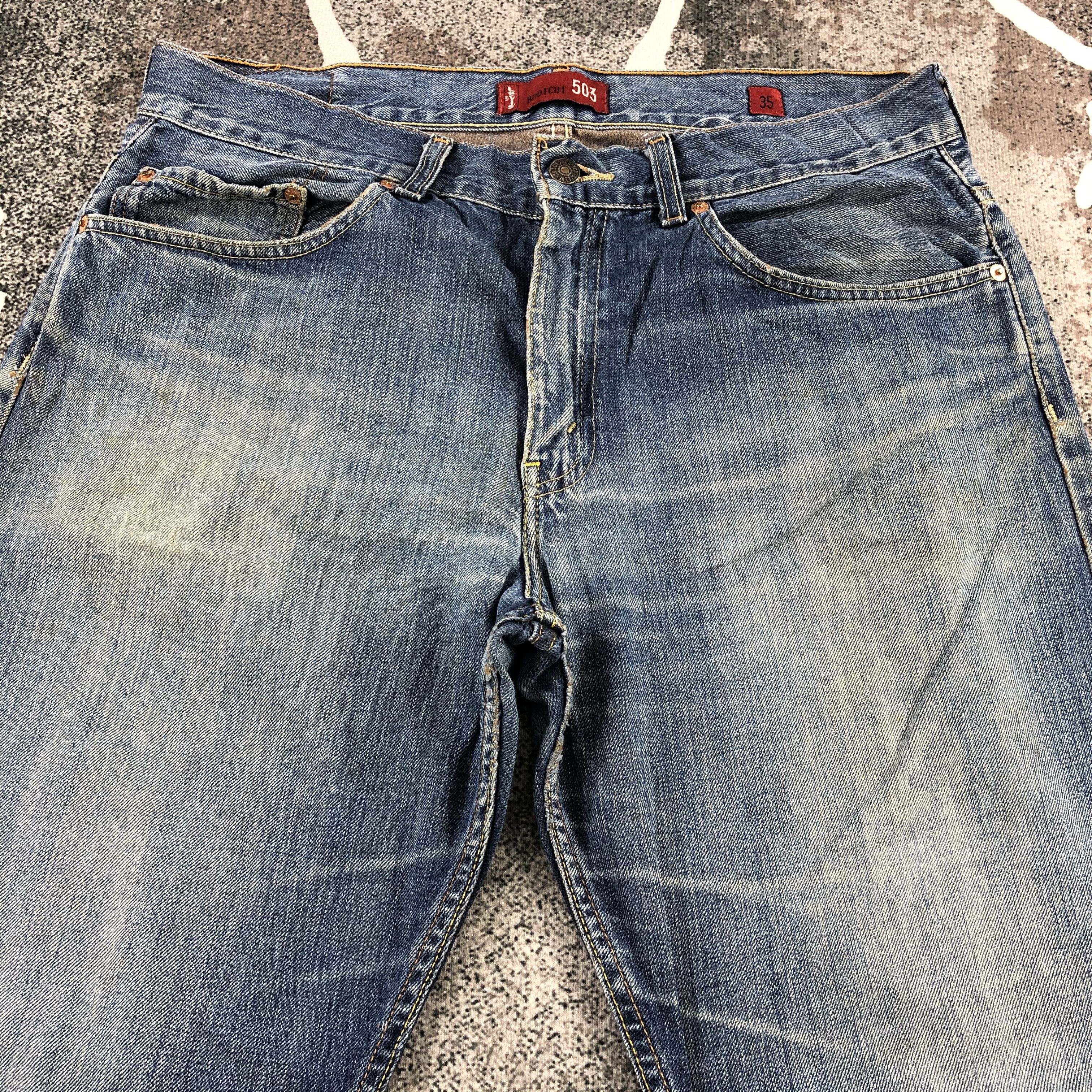 Levi's Vintage Levis 503 Jeans Flare Denim KJ887 Size US 35 - 3 Thumbnail