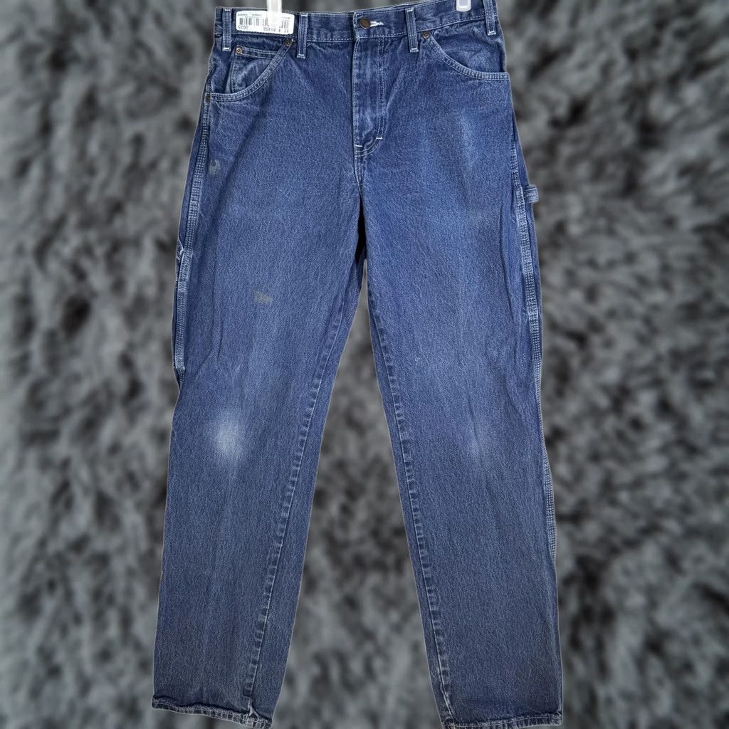 Dickies Dickies Jeans Mens 32x34 Blue Carpenter Hammer Loop Utility Denim Size US 32 / EU 48 - 1 Thumbnail