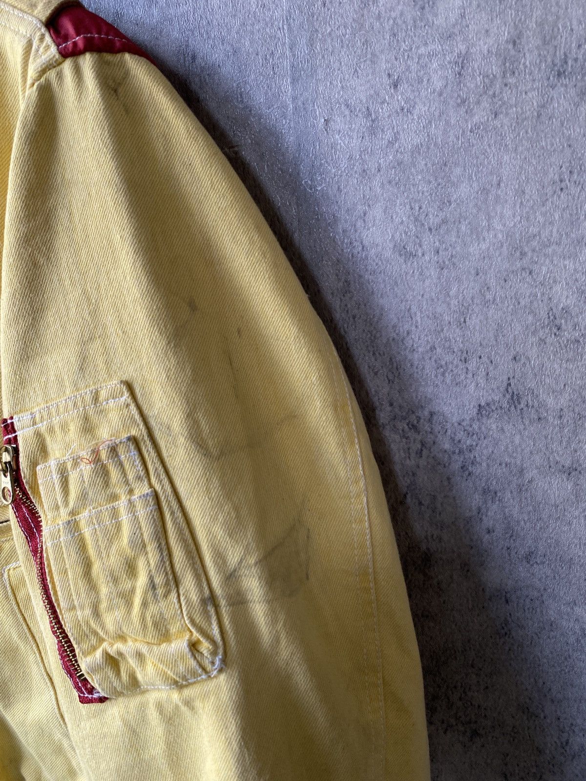 Pink House 1990s Pink House Denim Bomber Jacket Size US M / EU 48-50 / 2 - 11 Thumbnail