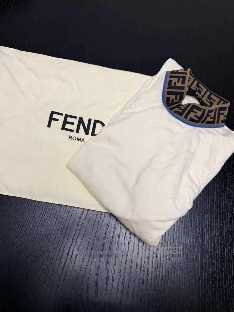 Fendi Fendi Collar Monogrammed Double F Knit Top Size US M / EU 48-50 / 2 - 9 Thumbnail