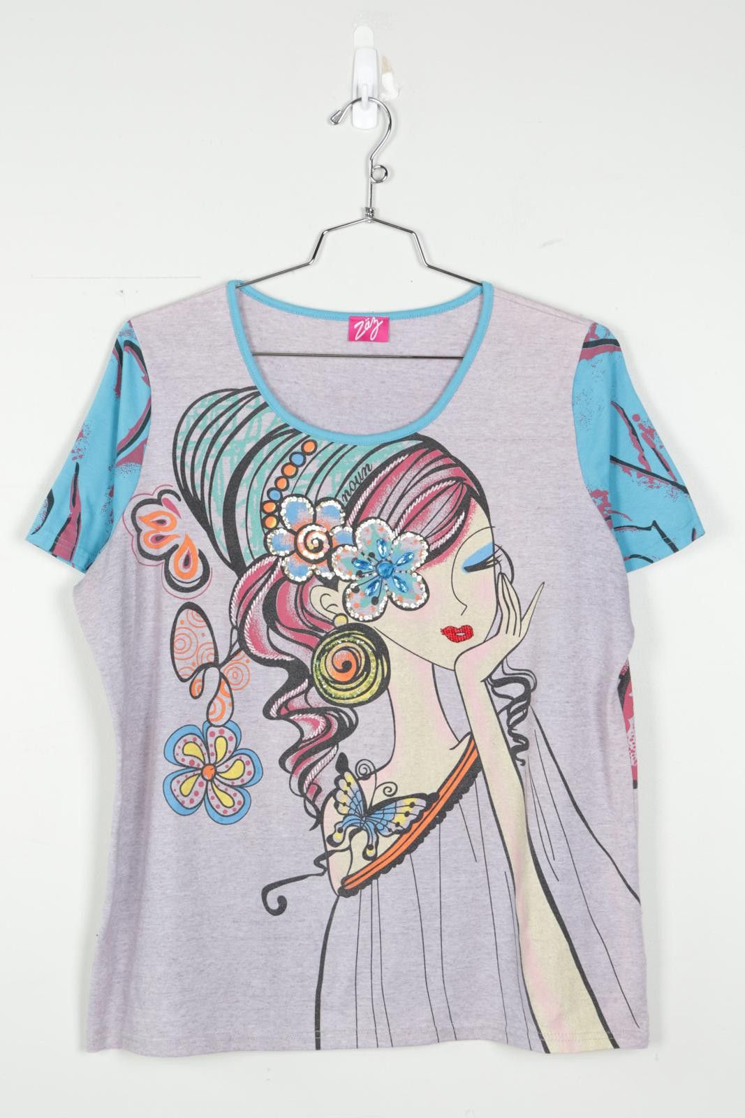 Other 00's Zig Floral Portrait T-Shirt Size S / US 4 / IT 40 - 1 Thumbnail