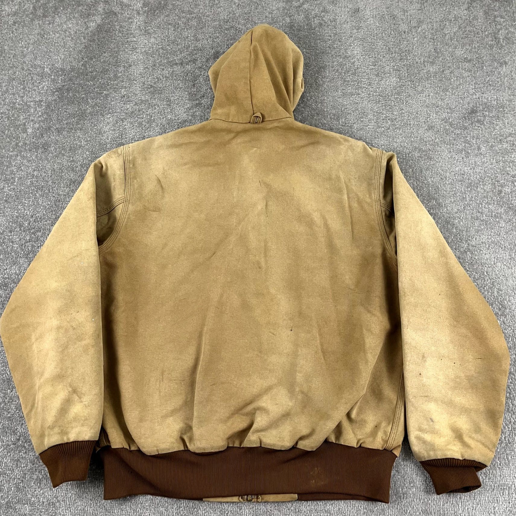 Carhartt VINTAGE Carhartt Jacket Mens 2XL Brown Overcoat Warm Workwear Hooded Lined Pockets Canvas Cotton Size US XXL / EU 58 / 5 - 8 Thumbnail
