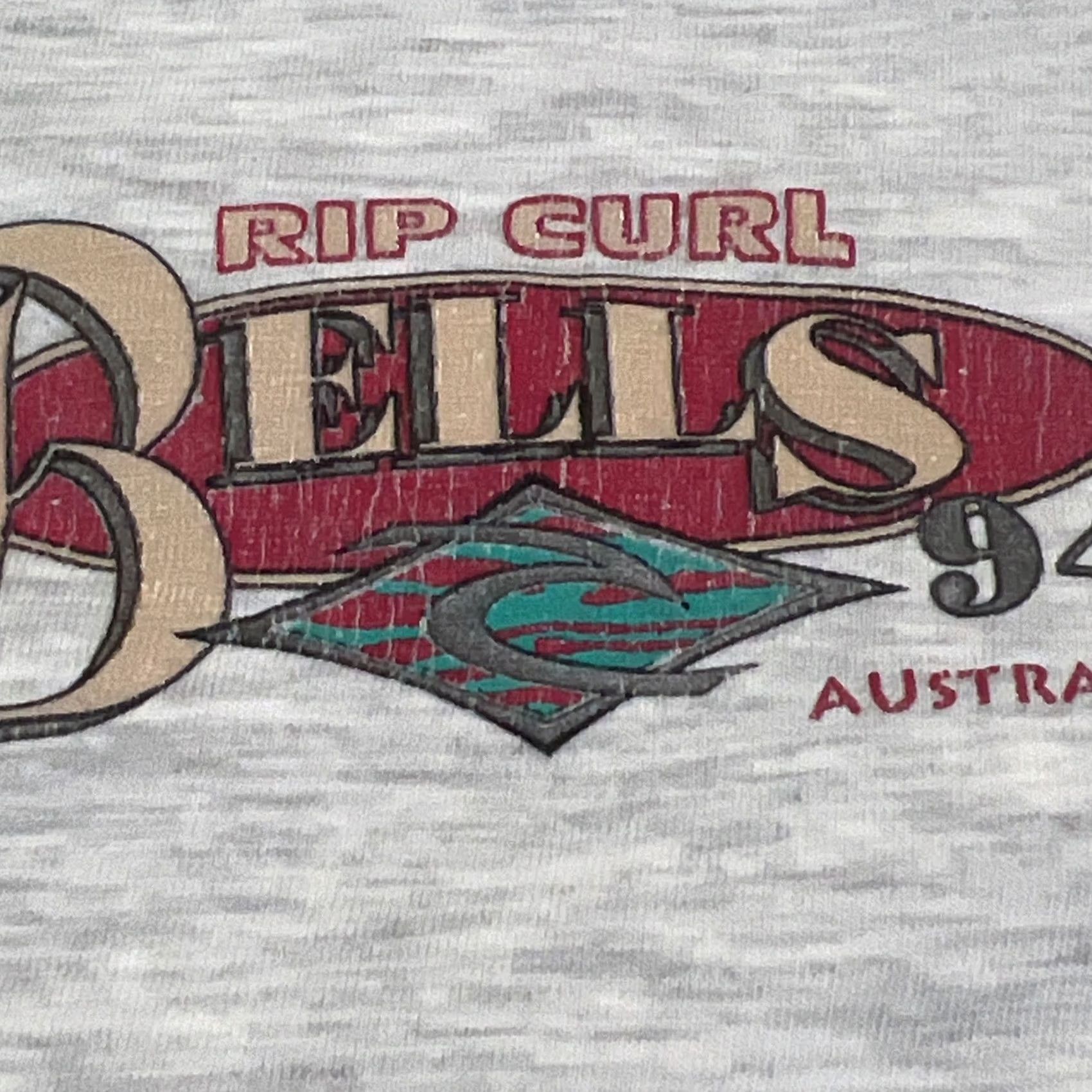 Rip Curl VINTAGE 1994 Rip Curl Bells Australia T Shirt Long Sleeve M Gray Slater Potter Sportswear Graphic Tee Mens Size US M / EU 48-50 / 2 - 7 Thumbnail