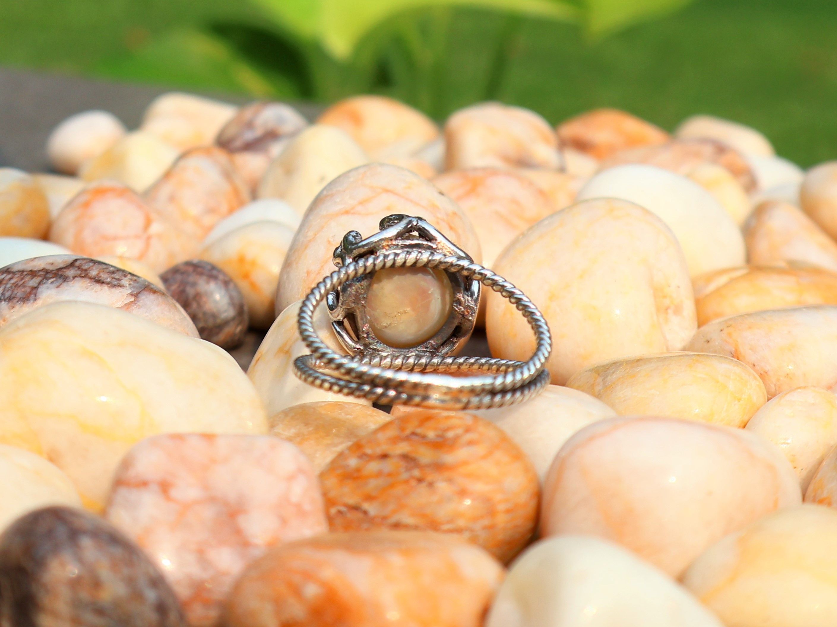 Handmade Pearl Ring, Handmade Women Ring, 925 Sterling Silver Jewelry Size ONE SIZE - 2 Thumbnail
