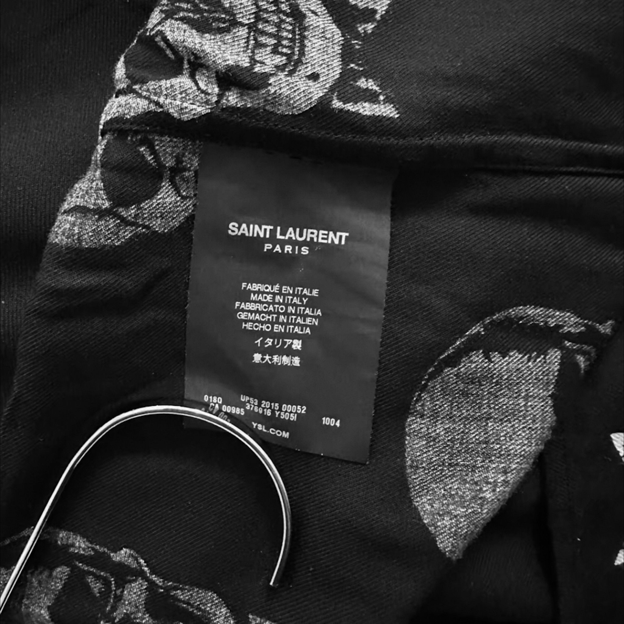 Saint Laurent Paris Saint Laurent Skull Viscose Shirt Size US M / EU 48-50 / 2 - 6 Thumbnail