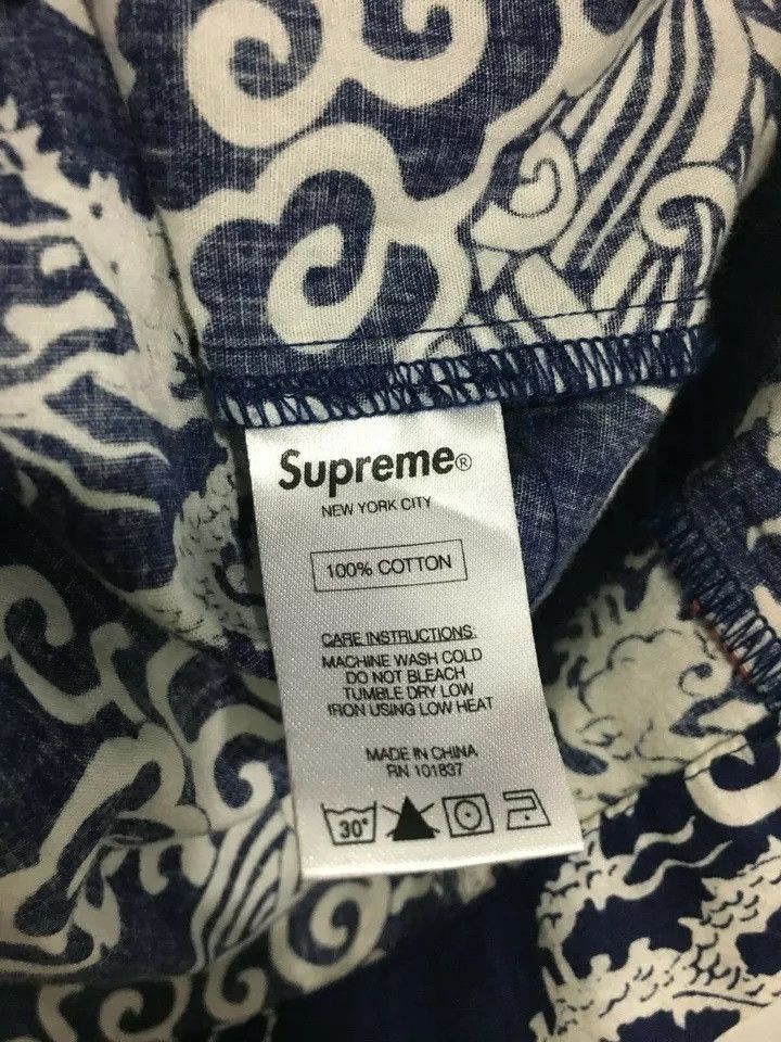 Supreme SUPREME Imperial Shirt Dragon Long Sleeve Blue Large SS15 Size US L / EU 52-54 / 3 - 5 Thumbnail