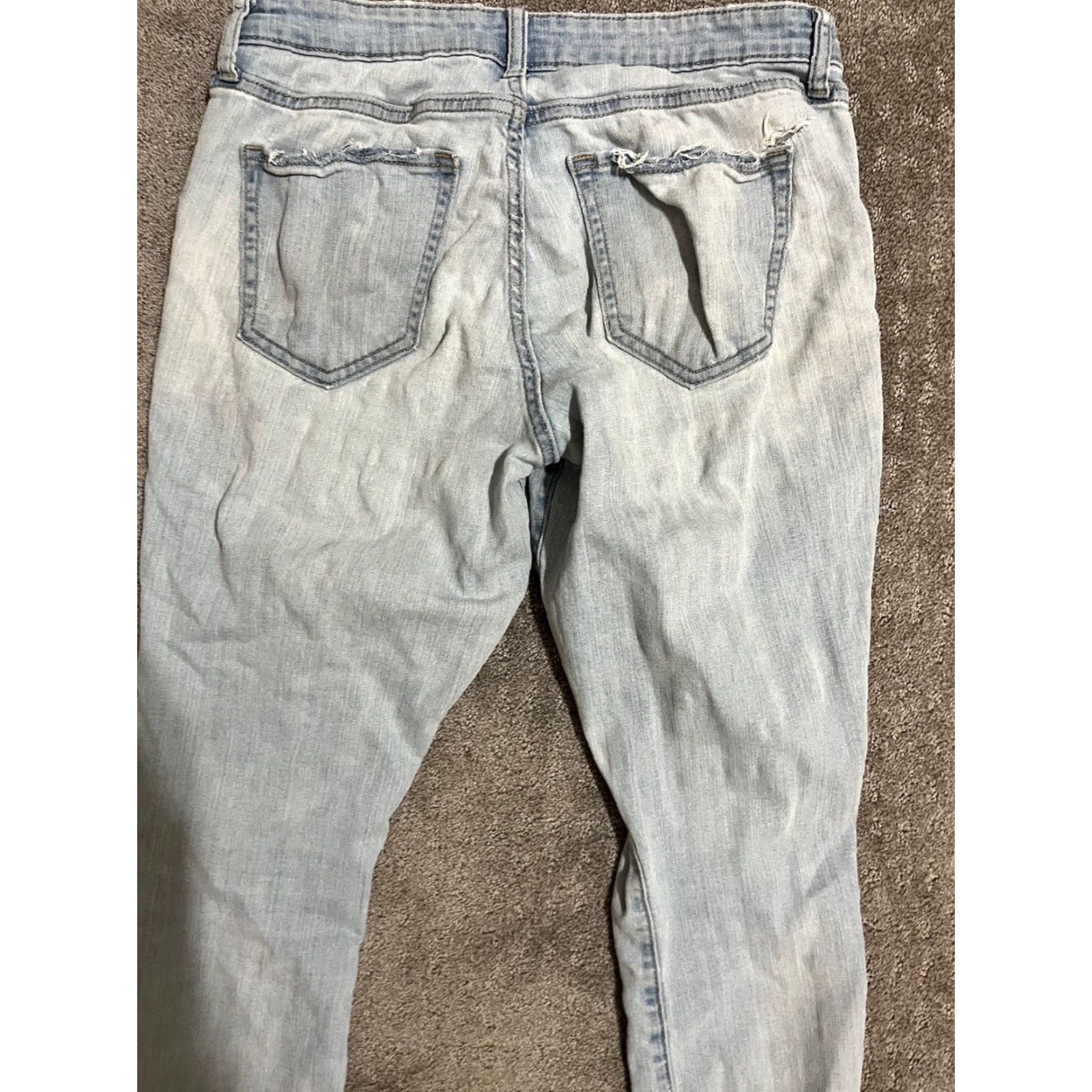 Gap Gap Pants Women Slim 28 Blue Light Wash Solid Pattern Stars Pockets Stretch 28 in Cotton Blend Canvas Modern Jeans Tight Womens Size 28" / US 6 / IT 42 - 5 Thumbnail