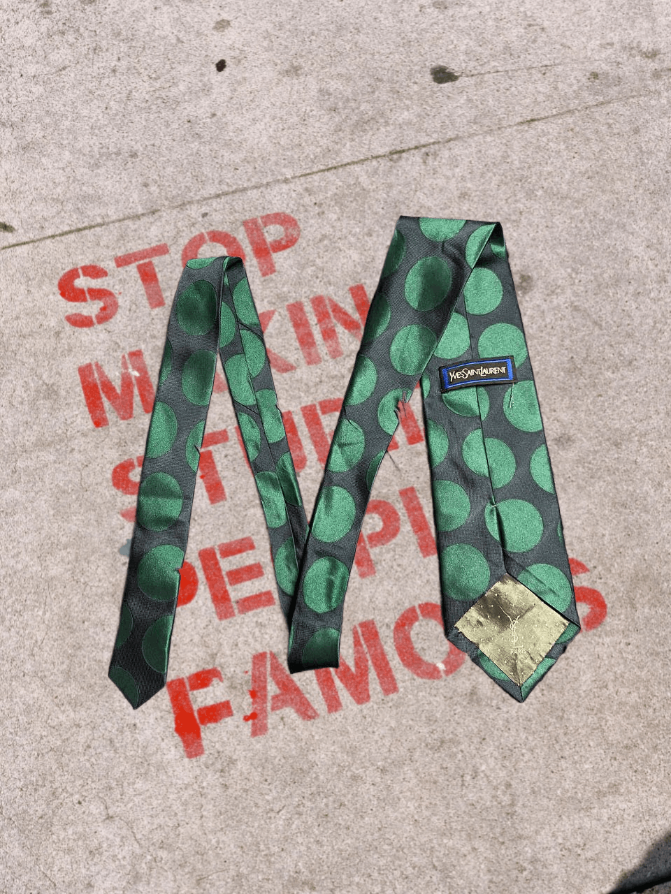 Yves Saint Laurent Rare Vintage Yves Saint Laurent Silk Tie Size ONE SIZE - 1 Thumbnail