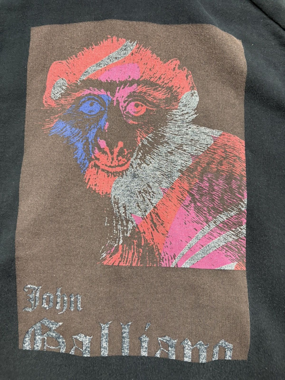 John Galliano John Galliano Archive 2000s Monkey Graphic Zip Hoodie Y2K XL Size US XL / EU 56 / 4 - 6 Thumbnail