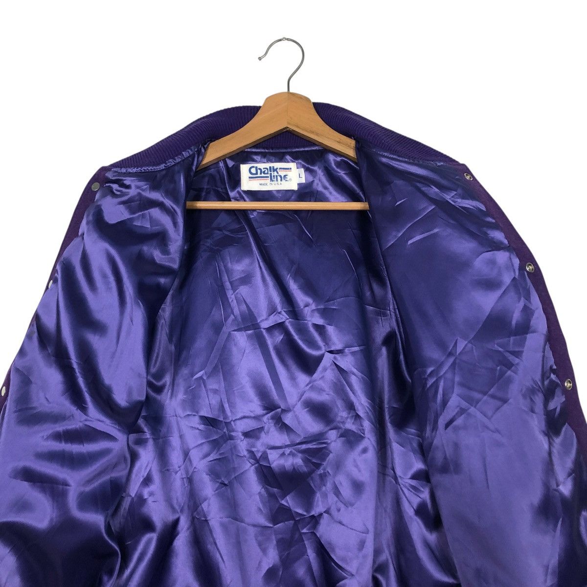 Chalk Line 🔥VINTAGE VARSITY LEATHER JACKET CHALK LINE LAKERS BIG LOGO Size US L / EU 52-54 / 3 - 16 Thumbnail