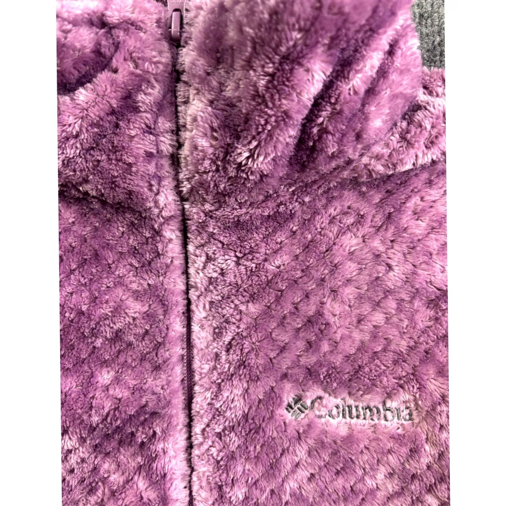 Vintage Columbia Fire Side II Sherpa Fleece Jacket Women Small Purple Full Zip XL0668 Size S / US 4 / IT 40 - 2 Thumbnail