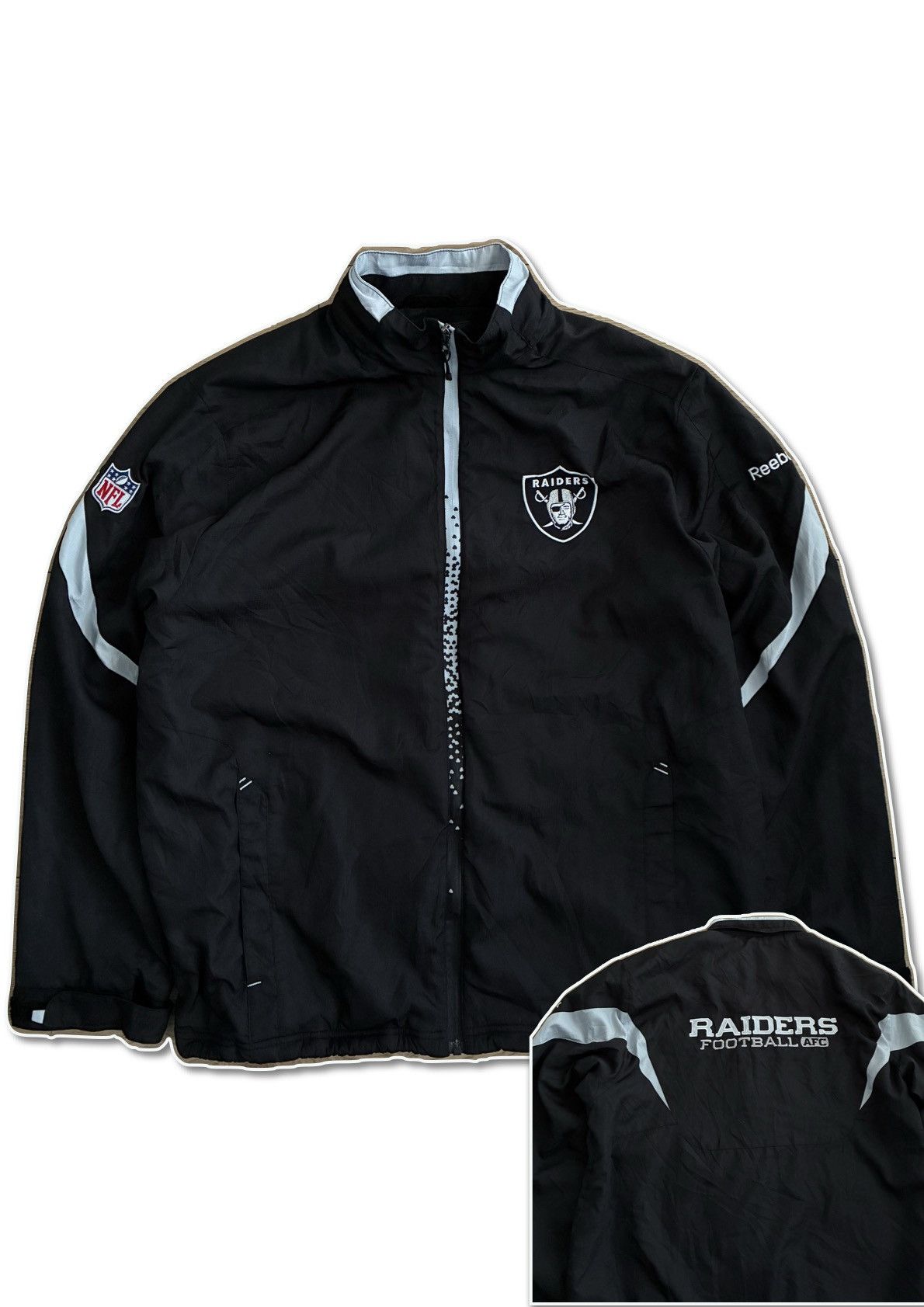 Reebok Reebok NFL Oakland Raiders jacket sweatshirt y2k 00s baggy Size US M / EU 48-50 / 2 - 1 Thumbnail