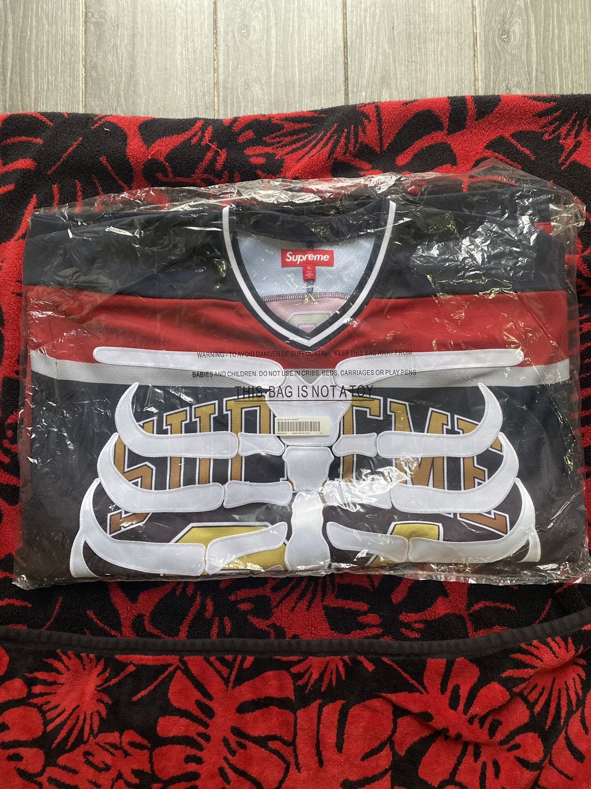 image of Supreme Bones Hockey Jersey, Men's (Size XL)