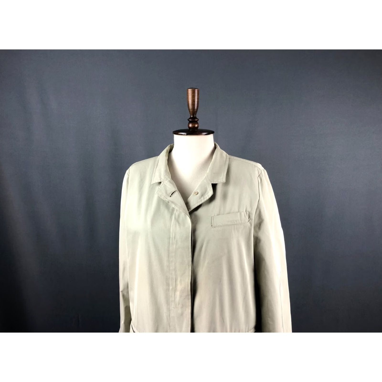 Vintage Gimo's Trench Coat Women Beige Polyester Size 48 Size XL / US 12-14 / IT 48-50 - 4 Thumbnail