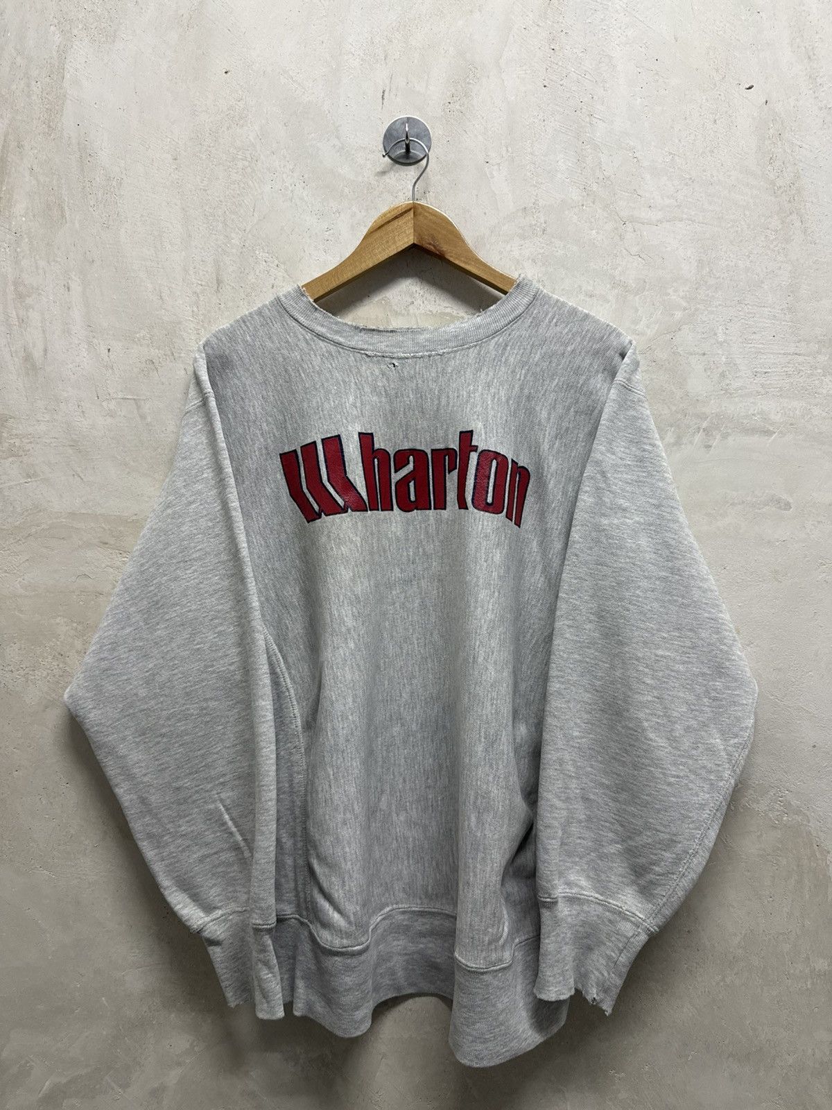 Champion Vintage 80s Champion Wharton Reverse Sweatshirt Size US L / EU 52-54 / 3 - 1 Thumbnail