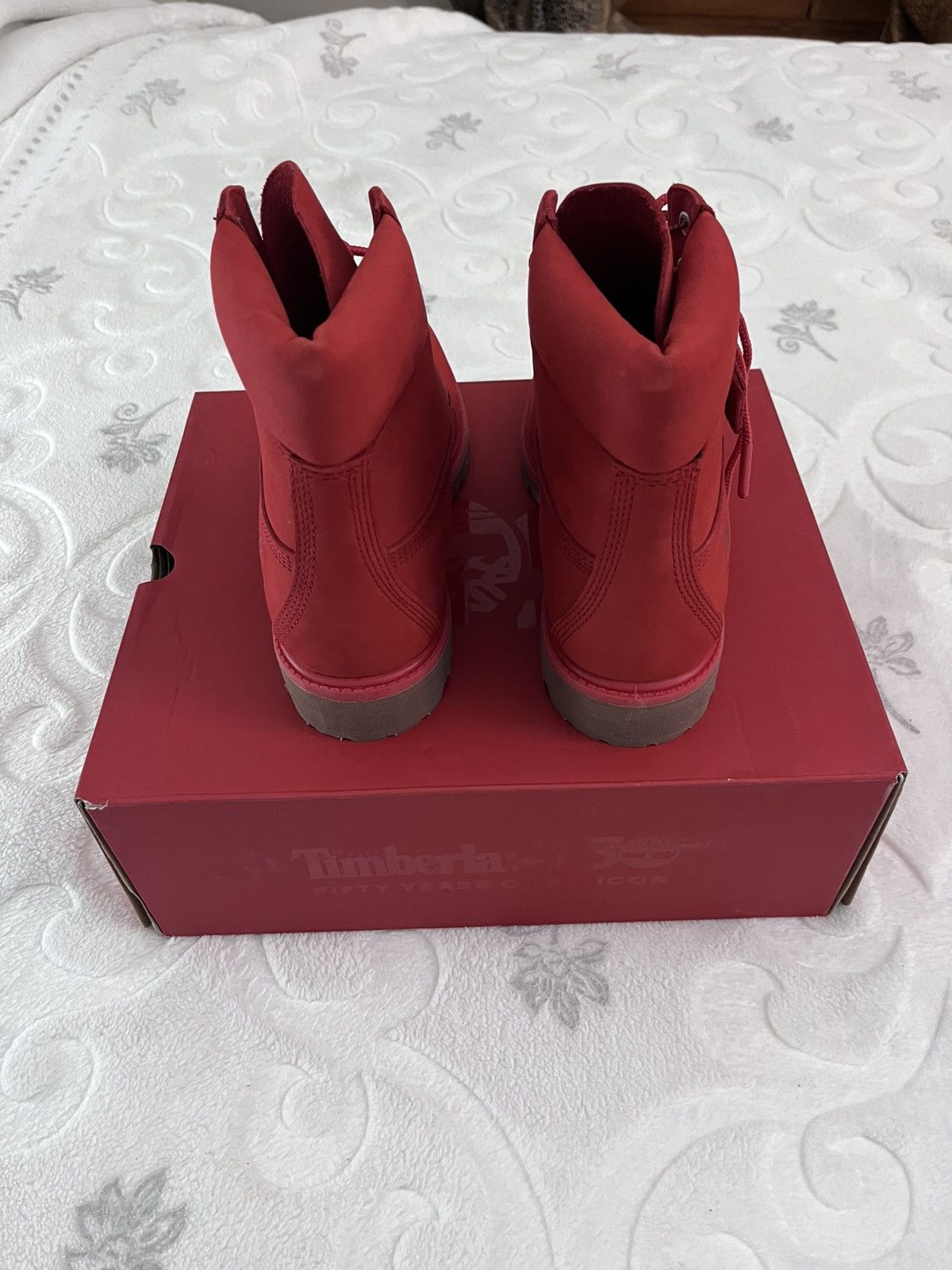 Timberland Brand new Timberland boots in a striking all-red colorway. Size US 7.5 / EU 40-41 - 5 Thumbnail