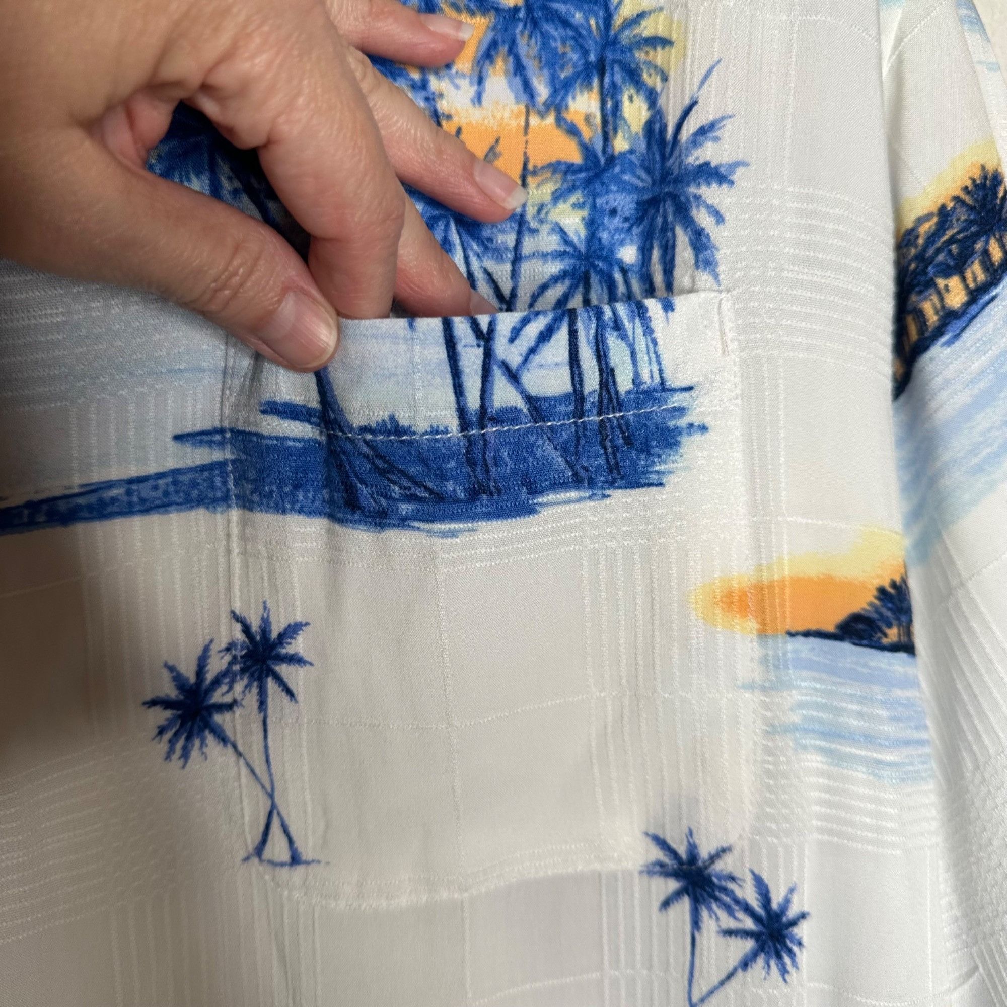 Caribbean Caribbean Camp Shirt Hawaiian Print White Sz 2XB Size US XXL / EU 58 / 5 - 3 Thumbnail