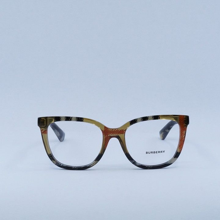 Burberry Burberry BE2415 4146 Eyeglasses Check Sand 51mm Square Frame Size ONE SIZE - 4 Thumbnail