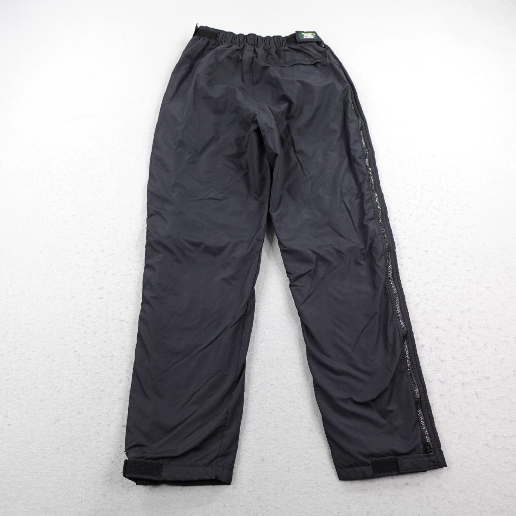 Vintage VINTAGE L.L. Bean Pants Mens M Black Thinsulate Quilted Rain Snow Side Zip Pants Mens Black 90s USA Size US 31 - 4 Thumbnail