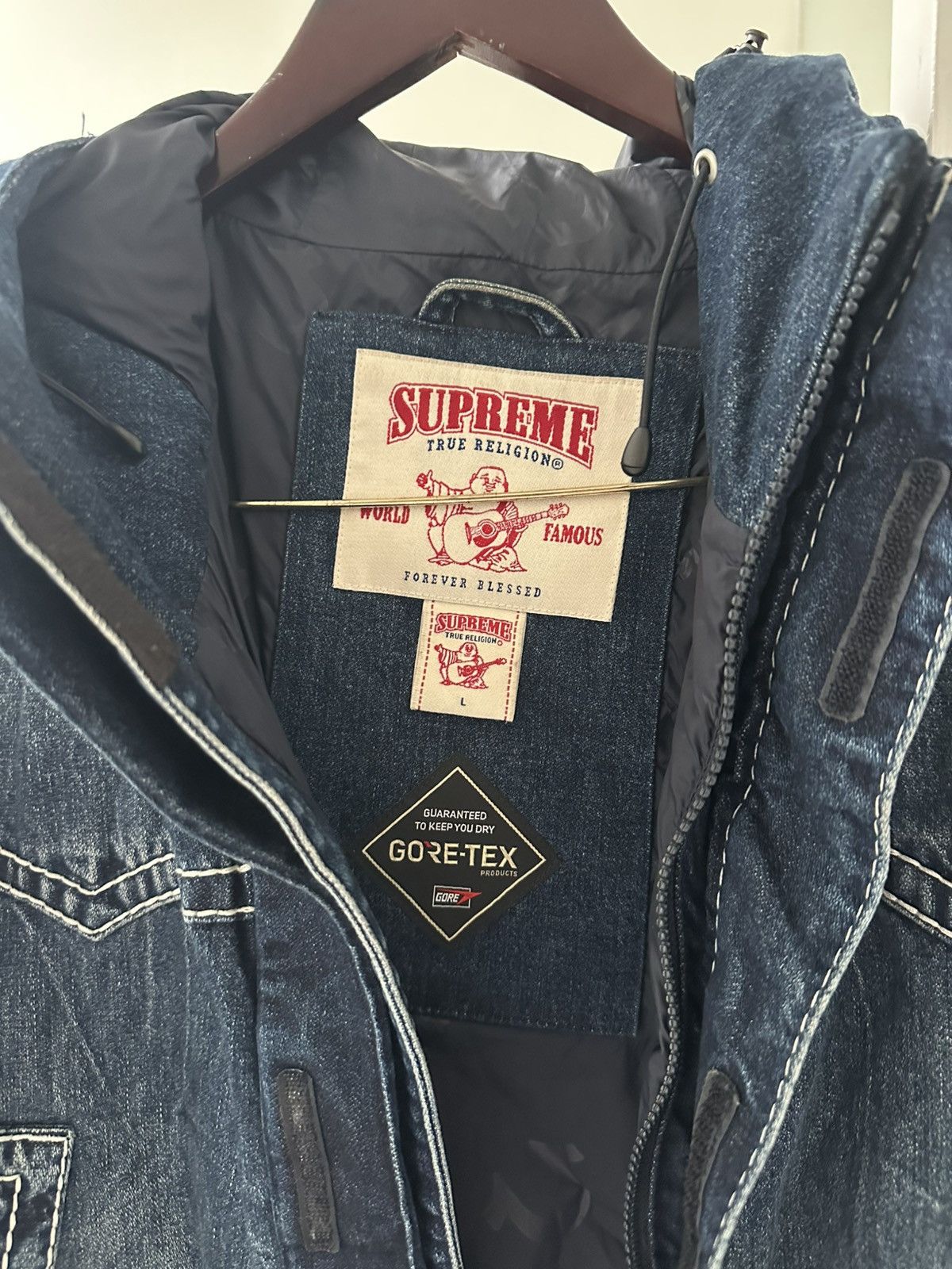 Supreme × True Religion Supreme x True Religion Gore Tex Denim Jacket Size US L / EU 52-54 / 3 - 3 Thumbnail