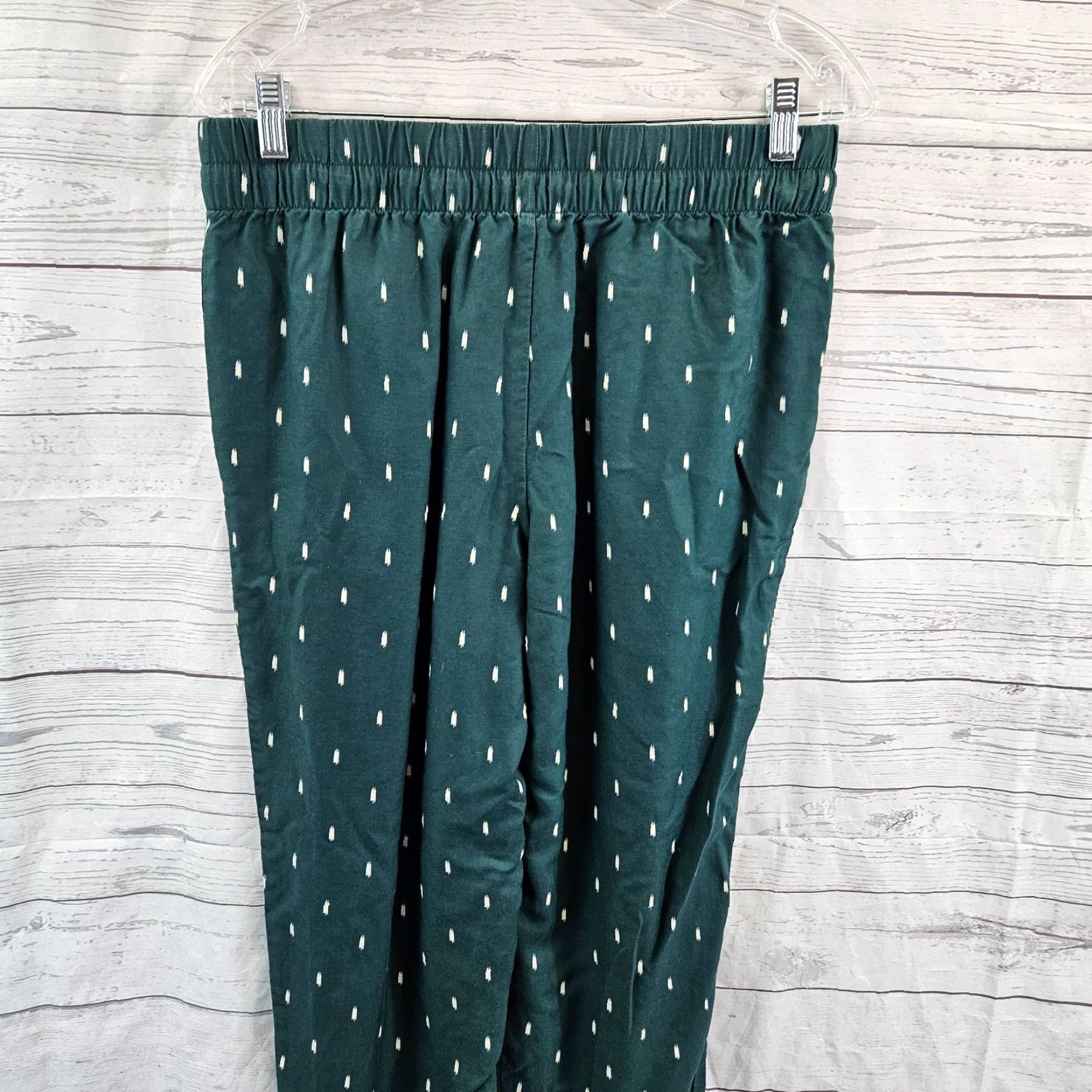 Vintage Garnet Hill Pants Womens Small Green Cropped Tencel Linen Drawstring Size 32" / US 10 / IT 46 - 4 Thumbnail