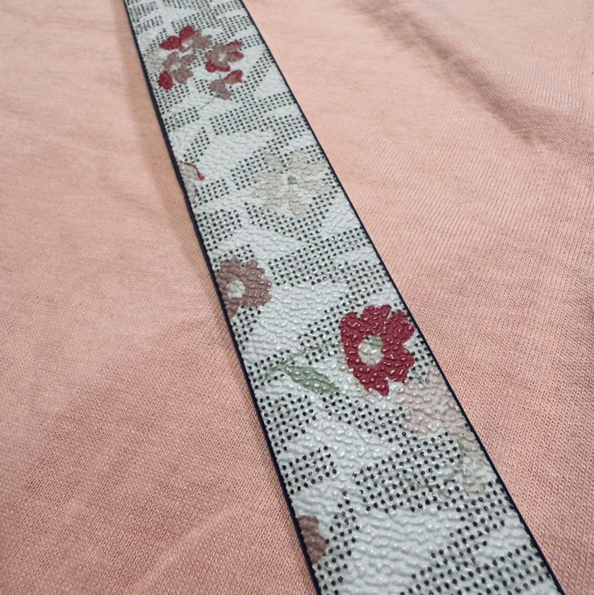 Michael Kors CHERRY BLOSSOM Pink/White Micheal Kors Belt Size 32 - 2 Thumbnail