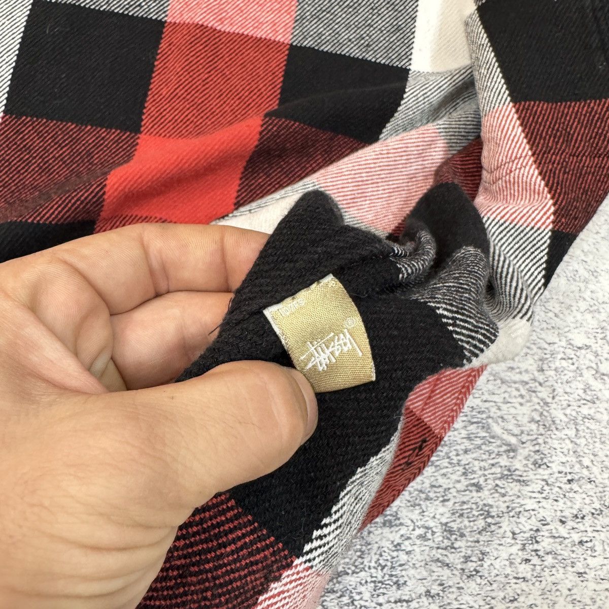 Stussy × Vintage Stussy Vintage Mens Flannel Overshirt L size Size US L / EU 52-54 / 3 - 12 Thumbnail