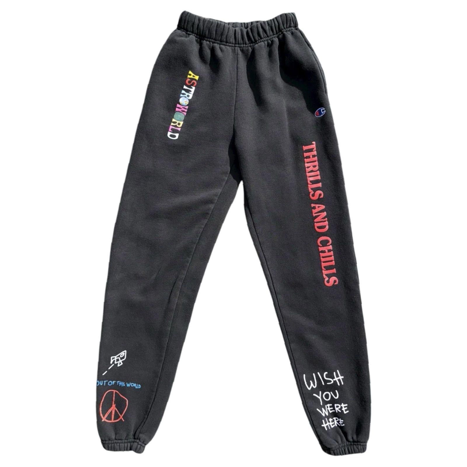 Champion Champion Sweatpants Men Size S Black Astroworld Reverse Weave RARE Size US 29 - 2 Thumbnail