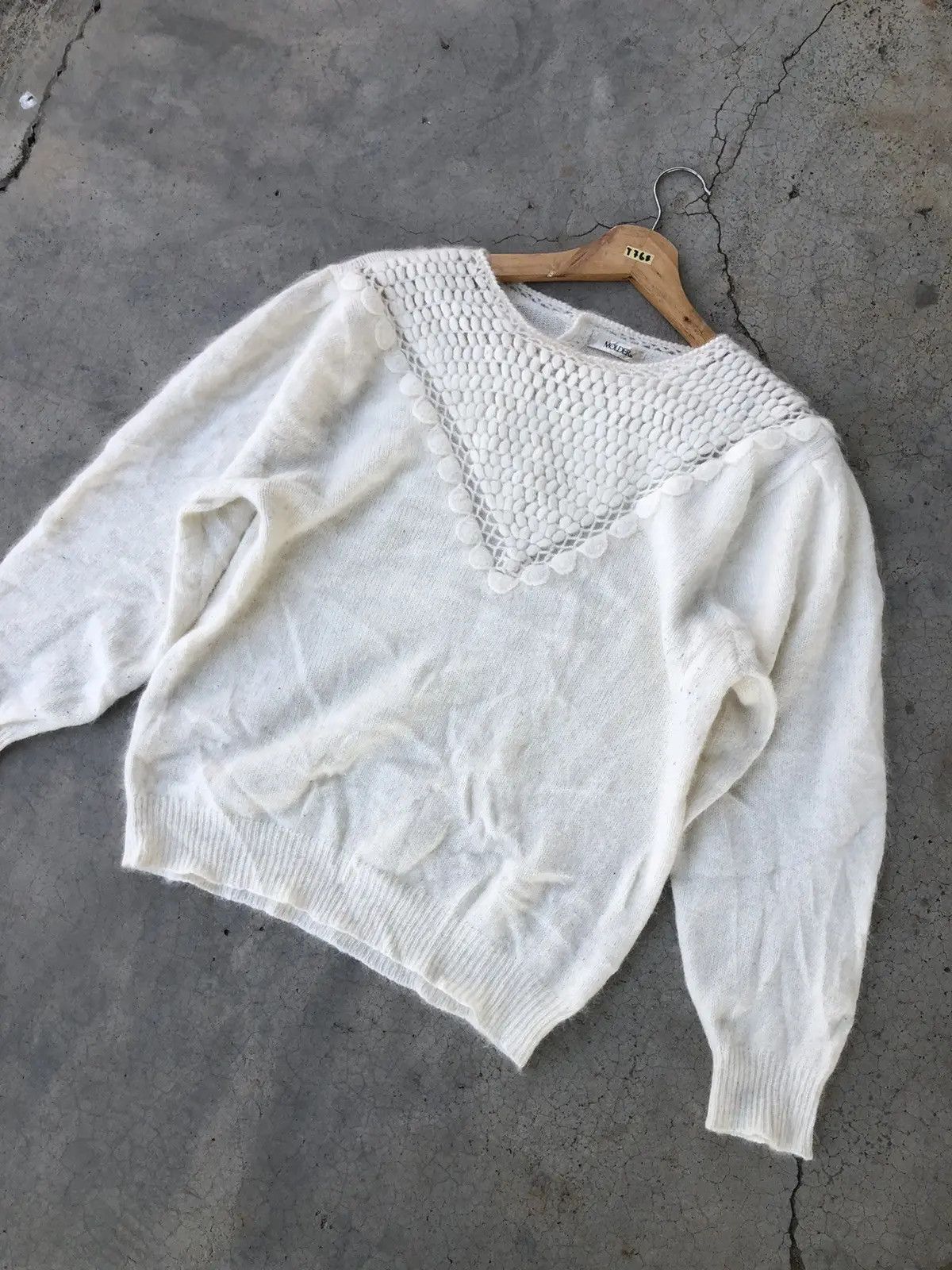 Aran Isles Knitwear Japanesebrand White Milk Knitsweater Fleece Size US L / EU 52-54 / 3 - 2 Thumbnail