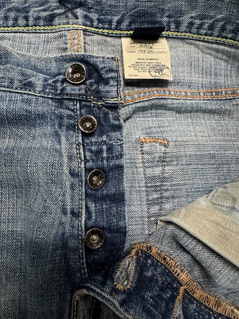 Vintage THRASHED 90s Style Abercrombie Rusty Distressed Flare Jean Size US 35 - 12 Thumbnail